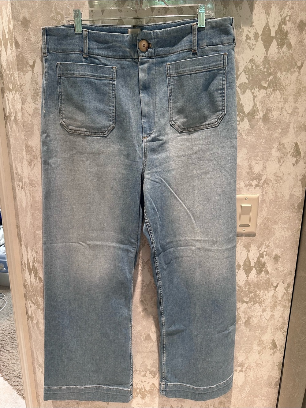 Light Wash Maeve Colette High rise Wide-Leg Jeans